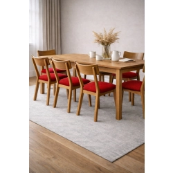 PRODUCENT Krzesło Dębowe KR-202 Tkanina kolor Czerwony